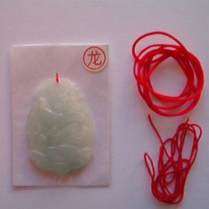 Zodiac Dragon Jade Pendant Necklace
